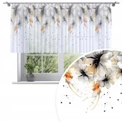 Firany - FIRANA GOTOWA WOAL 400X120 BARWIONA WZÓR NA ŻABKI TAŚMIE FIRANY 202 - miniaturka - grafika 1