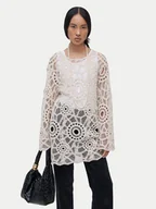 Sukienki - Vila Sukienka codzienna Simone 14108619 Beżowy Regular Fit - miniaturka - grafika 1