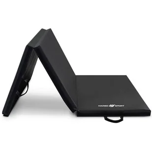 Marbo Sport Materac gimnastyczny składany twardy z rzepami 180 x 90 x 5 cm czarny - 1009120 - Maty do ćwiczeń - miniaturka - grafika 1