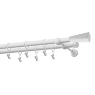 Karnisze - Karnisz podwójny 19/19 mm Loft biały mat 200 cm - miniaturka - grafika 1