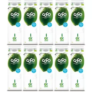 Coco Dr. Martins Woda kokosowa naturalna Zestaw 10 x 1 l Bio - Soki i napoje niegazowane - miniaturka - grafika 1