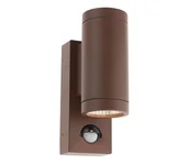Lampy ogrodowe - Redo 9455-LED Kinkiet zewnętrzny z czujnikiem VINCE 2xLED/3W/230V IP54 brązowy - miniaturka - grafika 1