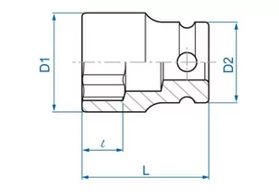 NASADKA UDAROWA 3/8" 11mm x 32mm, 6-kąt King Tony - Klucze i nasadki - miniaturka - grafika 1