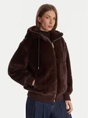 Płaszcze damskie - Guess Futro W5BL66 W3890 Brązowy Regular Fit - miniaturka - grafika 1