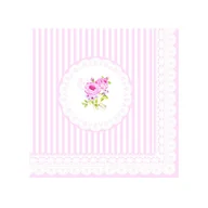 Folia, papier śniadaniowy, serwetki - Nuova R2S R2S Serwetki deserowe 20 szt 33cm R2S Napkins różowe piwonie 414 RSE - miniaturka - grafika 1