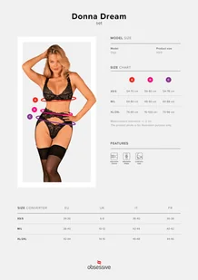 Komplet Donna Dream 3-częściowy Czarny (Rozmiar XS/S) - Piżamy damskie - miniaturka - grafika 12