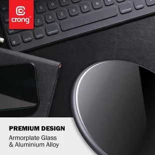 Crong Dual Fast Wireless Charger - Bezprzewodowa ładowarka indukcyjna Qi 2x15W (Shadow Black) - Ładowarki do telefonów - miniaturka - grafika 11