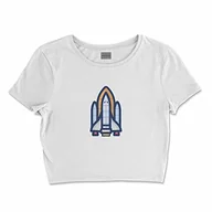Koszulki i topy damskie - Bona Basics, Damski T-shirt basic, z nadrukiem cyfrowym, 100 bawełny, biały, swobodny, damski top, rozmiar: L, biały, L Krótki - miniaturka - grafika 1