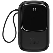 Powerbanki - Baseus Powerbank Qpow 20000mAh IP USB USB-C 22W z kablem Lightning czarny) - miniaturka - grafika 1