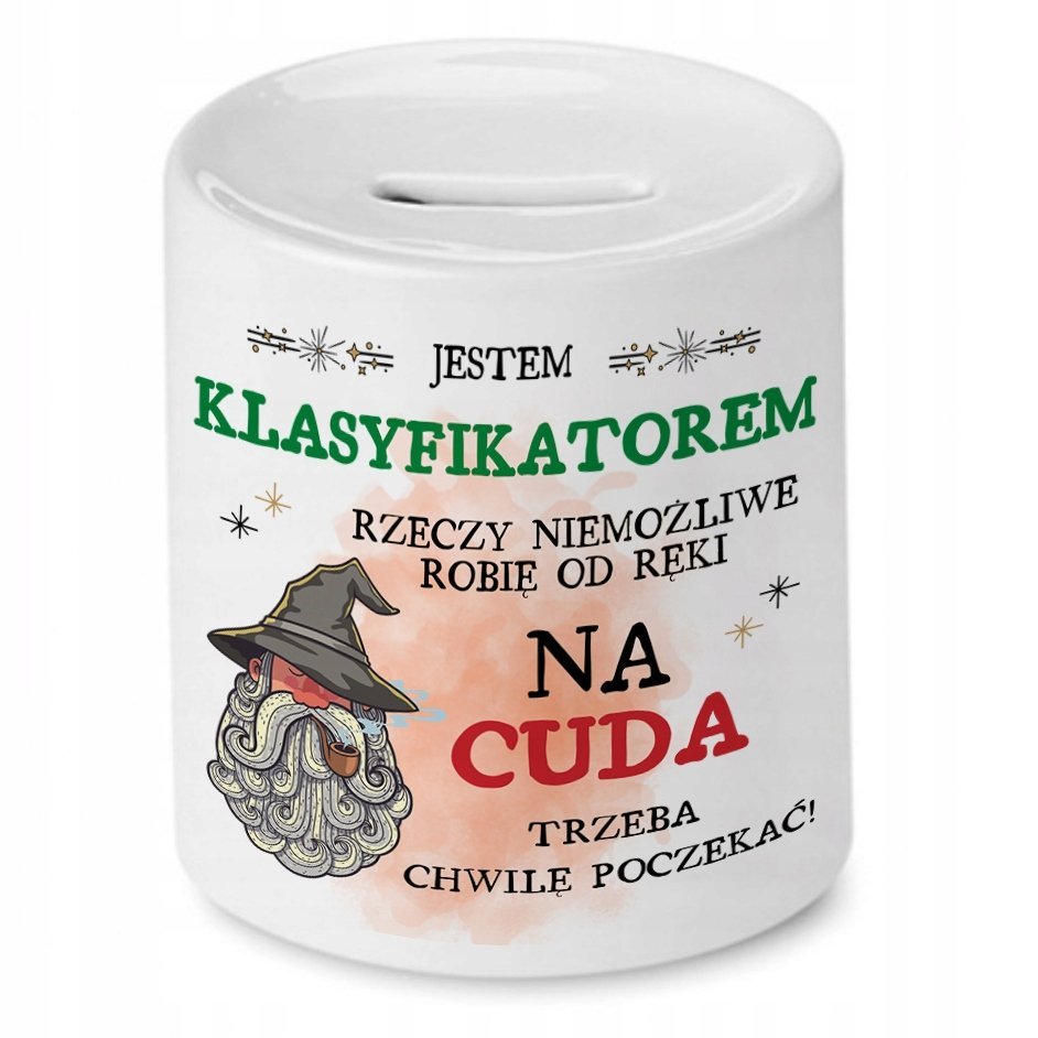 Złoty Kubek Premium Dla Skarbnika Prezent z Nadrukiem ze Zdjęciem + Opakowanie na prezent (wzór 04)