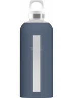 Kuchnia turystyczne i akcesoria - Sigg Star szklana butelka do picia z etui silikonowe, 0.5 L, odporne na wysoką temperaturę, bez BPA, ciemny niebieski, Midnight, 7.3 x 7.3 x 22.1 cm 8649.30 - miniaturka - grafika 1