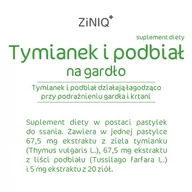 Przeziębienie i grypa - TITLIS SPÓŁKA Z OGRANICZONĄ ODPOWIEDZIALNOŚCIĄ ZINIQ Tymianek i podbiał na gardło 24 pastylki do ssania - miniaturka - grafika 1