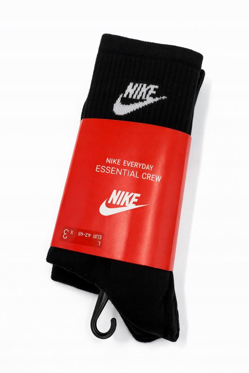 Skarpety długie czarne NIKE rozmiar 42-46 3 pary (10312)