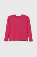 Bluzki dla dziewczynek - Pinko Up longsleeve bawełniany dziecięcy kolor fioletowy - miniaturka - grafika 1
