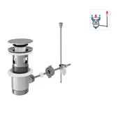 Odpływy liniowe - Korek KLIK KLAK chromowany do umywalki okrągły CWT Equation - miniaturka - grafika 1