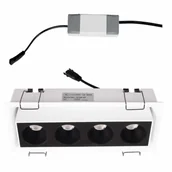 Lampy ogrodowe - Wpuszczana lampa z zasilaczem i modułem LED Modular H180.04 + HM180 4L + HT180 12W ON/OFF Maxlight LED 12W 3000K czarna biała - miniaturka - grafika 1