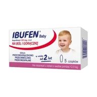 Przeziębienie i grypa - Polpharma Ibufen Baby 125mg 5 szt. - miniaturka - grafika 1