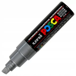 Uni Marker plakatowy 0.8mm srebrny ścięty Posca PC8K - Markery permanentne - miniaturka - grafika 1