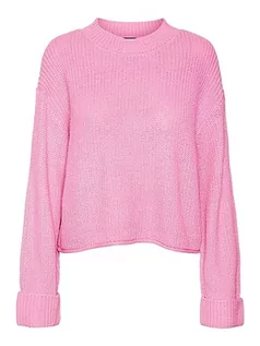Swetry damskie - Bestseller A/S Damski sweter VMSAYLA FOLD LS O-Neck Boo, różowy, L, Sachet Pink, L - grafika 1