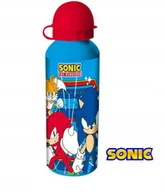 Shakery i bidony sportowe - Butelka aluminiowa / bidon / korek niekapek / Sonic / czerwony - miniaturka - grafika 1
