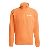 Odzież trekkingowa męska - adidas Polar Multi Essentials JM3124 Pomarańczowy Regular Fit - miniaturka - grafika 1