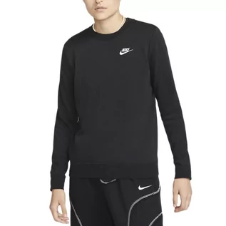 Bluzy sportowe damskie - Bluza Nike Sportswear Club Fleece DQ5473-010 - czarna - grafika 1