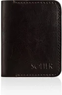 Portfele - Solier Cienki skórzany męski portfel SOLIER SLIM BRĄZ LAILA - miniaturka - grafika 1