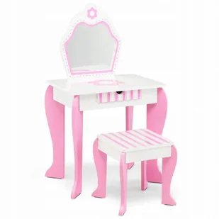 Toaletka dla dziewczynki 49 x 34 x 86,5 cm Costway HY10288WH - Zabawy w naśladowanie dorosłych - miniaturka - grafika 1