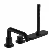 Baterie wannowe i prysznicowe - HANSGROHE 73447670 Tecturis S 3-otworowa, jednouchwytowa bateria na brzeg wanny z sBox, element zewnętrzny Czarny Matowy - miniaturka - grafika 1