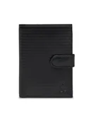 Portfele - Semi Line Duży Portfel Męski P8270-0 Czarny - miniaturka - grafika 1