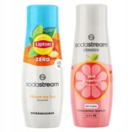 Syropy i koncentraty owocowe - 2x Syrop SodaStream Lipton Ice Tea Peach Zero Bez Cukru + Grapefruit sok - miniaturka - grafika 1