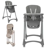 Krzesełka do karmienia - KRZESEŁKO DO KARMIENIA LORELLI PRIMAPAPA SKŁADANE STABILNE SZARE - miniaturka - grafika 1