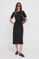 Sukienki - Tommy Hilfiger sukienka kolor czarny maxi rozkloszowana - miniaturka - grafika 1