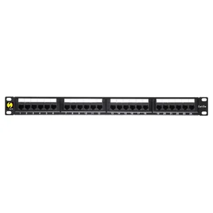 Patch panel RACK 19" 1U, 24 porty kat. 5e UTP, Netrack, czarny 104-02 - Akcesoria do szaf serwerowych - miniaturka - grafika 1