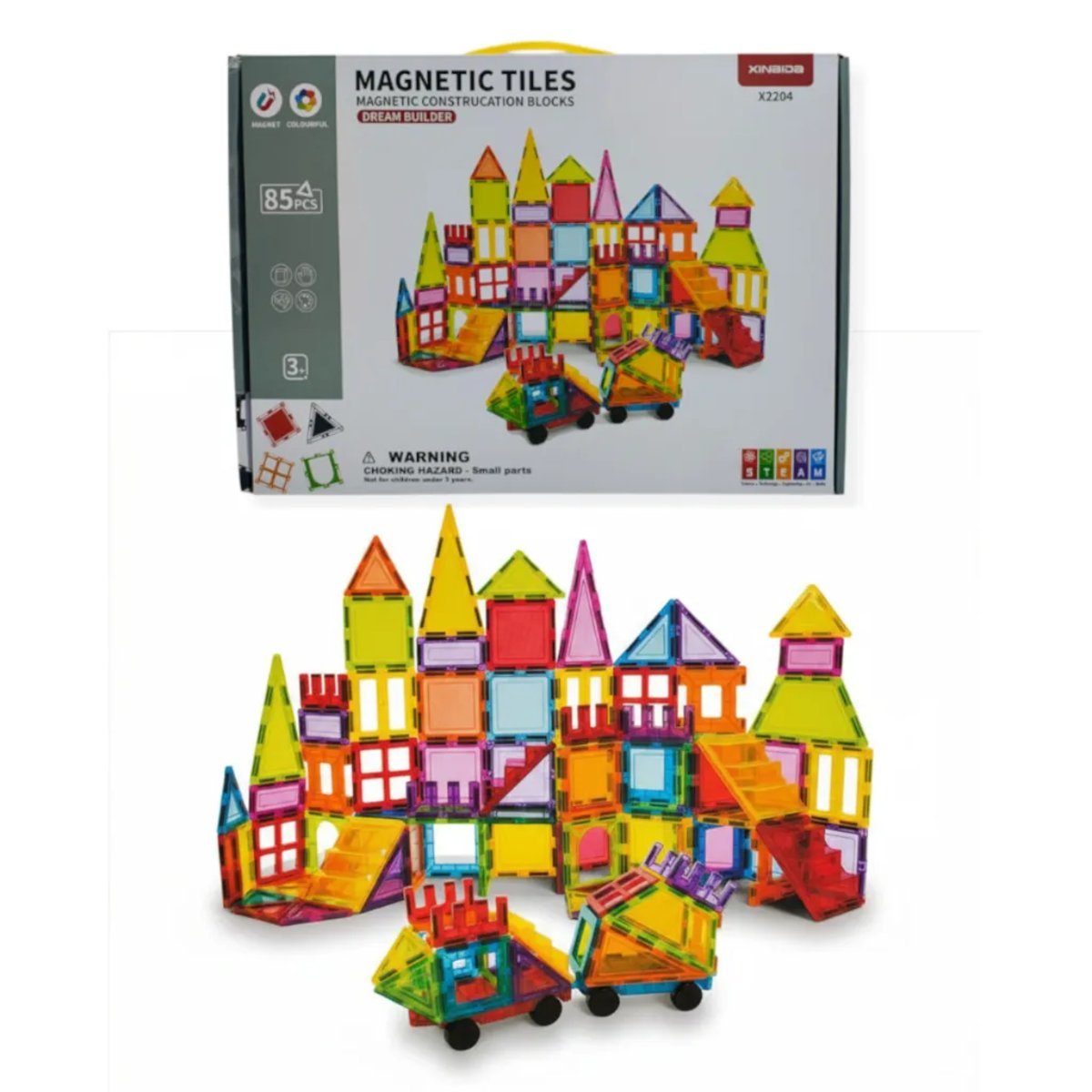 Klocki magnetyczne XL 85 elementów –3+