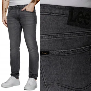 Lee LUKE SLIM TAPERED Grey Used RURKI WŁOSKI DENIM SZARY DżINS W34 L34 - Spodnie męskie - miniaturka - grafika 1