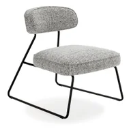 Fotele - Czarno-biały fotel Elon – Marckeric - miniaturka - grafika 1