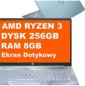 Laptopy - HP 17-cp2335ds BL0W6UA Ryzen 3 8GB 256GB AMD Radeon 17,3" HD+ Dotyk Win 11 Niebieski - miniaturka - grafika 1