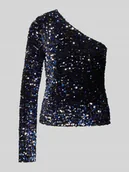 Koszulki i topy damskie - Top na jedno ramię o kroju regular fit z cekinami model ‘KAM’ - miniaturka - grafika 1