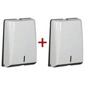 Dozowniki papieru i mydła dla firm - B2B Partner Podajnik ręczników papierowych, biały, 275 x 370 x 110 mm - miniaturka - grafika 1