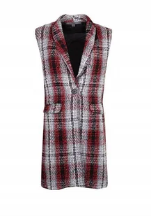Płaszcz Guess Check Coat-L - Płaszcze damskie - miniaturka - grafika 1