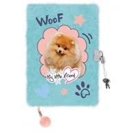 Szkolne artykuły papiernicze - Pamiętnik z kłódką włochacz A5 96k Fluffy Dog MY LITTLE FRIEND - miniaturka - grafika 1