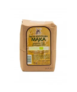 Mąka Pszenna typ 750 Chlebowa Ekologiczna 1 kg MŁYN KOPYTOWA - Mąka - miniaturka - grafika 1