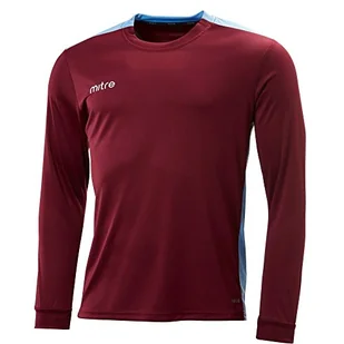 Mitre Męska koszulka piłkarska z długim rękawem Match Day fioletowy kasztanowy/błękitny Small/34-36 Inch - Piłka nożna - miniaturka - grafika 1