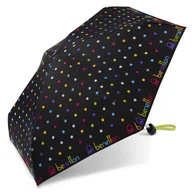 Parasole - Benetton Happy Rain 59003 ULTRA MINI parasolka czarna w groszki - miniaturka - grafika 1