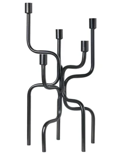 Świecznik PORRTELA Metal 50 cm Czarny - Świeczniki - miniaturka - grafika 1