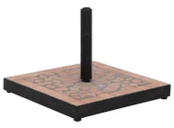 Parasole ogrodowe - Zdobiona ceramiczna podstawa do parasola terakota F0-S08 - miniaturka - grafika 1