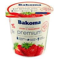 Kefiry, jogurty, maślanki - Bakoma - Premium Jogurt z truskawkami - miniaturka - grafika 1