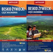 Atlasy i mapy - Plan Pakiet 2 map turystycznych. Beskid Żywiecki, część wschodnia i zachodnia praca zbiorowa - miniaturka - grafika 1
