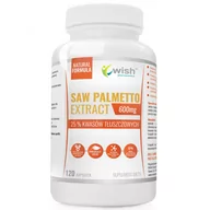 Boostery testosteronu - WISH WISH Saw Palmetto Extract 600mg 120caps - miniaturka - grafika 1